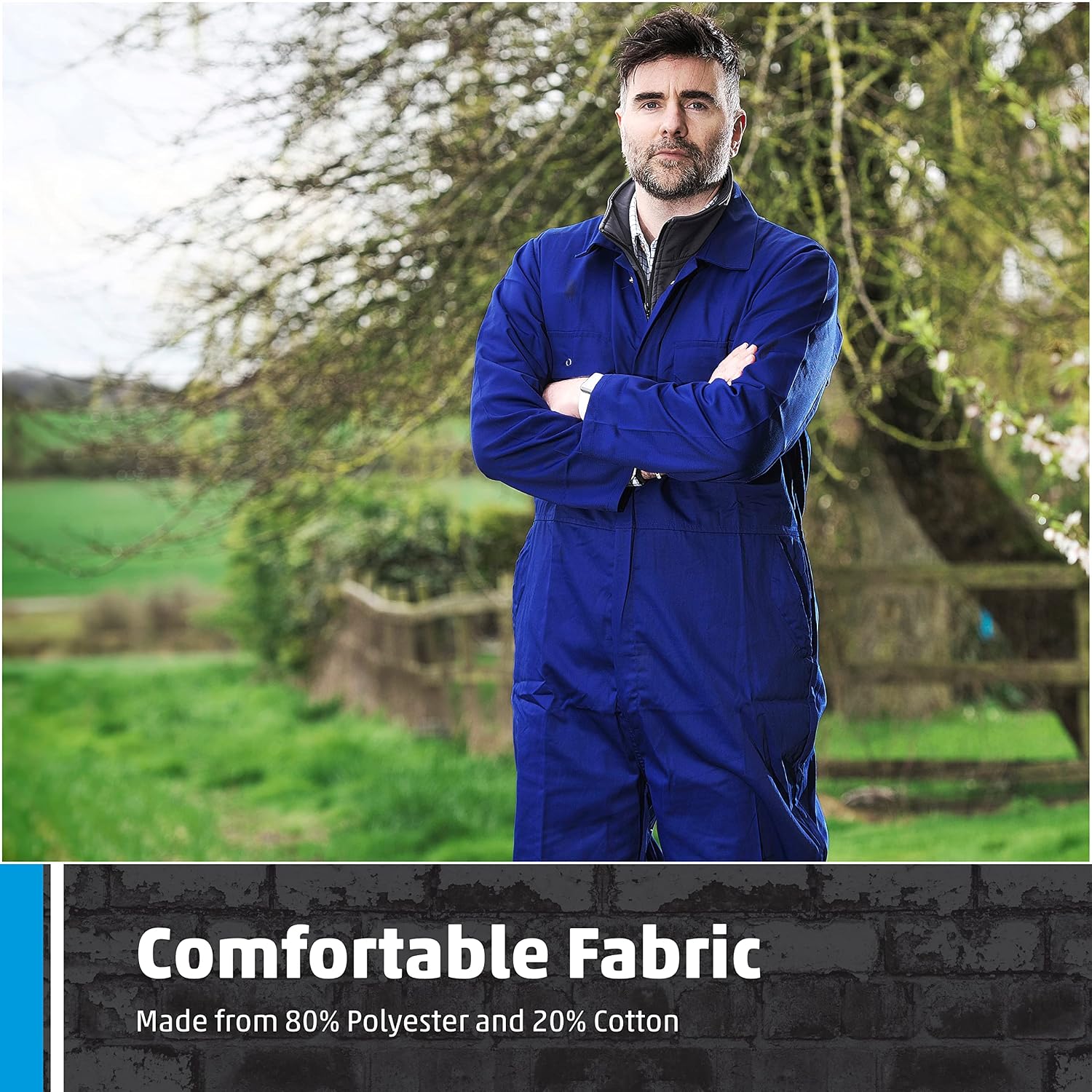 CASTLE CLOTHING Workforce — Combinaison bleu marine M – Image 12