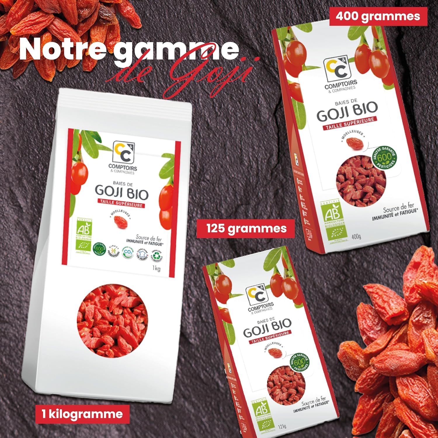 COMPTOIRS ET COMPAGNIES — Baies de Goji Bio 1 kg – Image 5