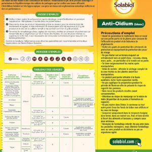 Alternative view of SOLABIOL — Anti-oïdium blanc 100g