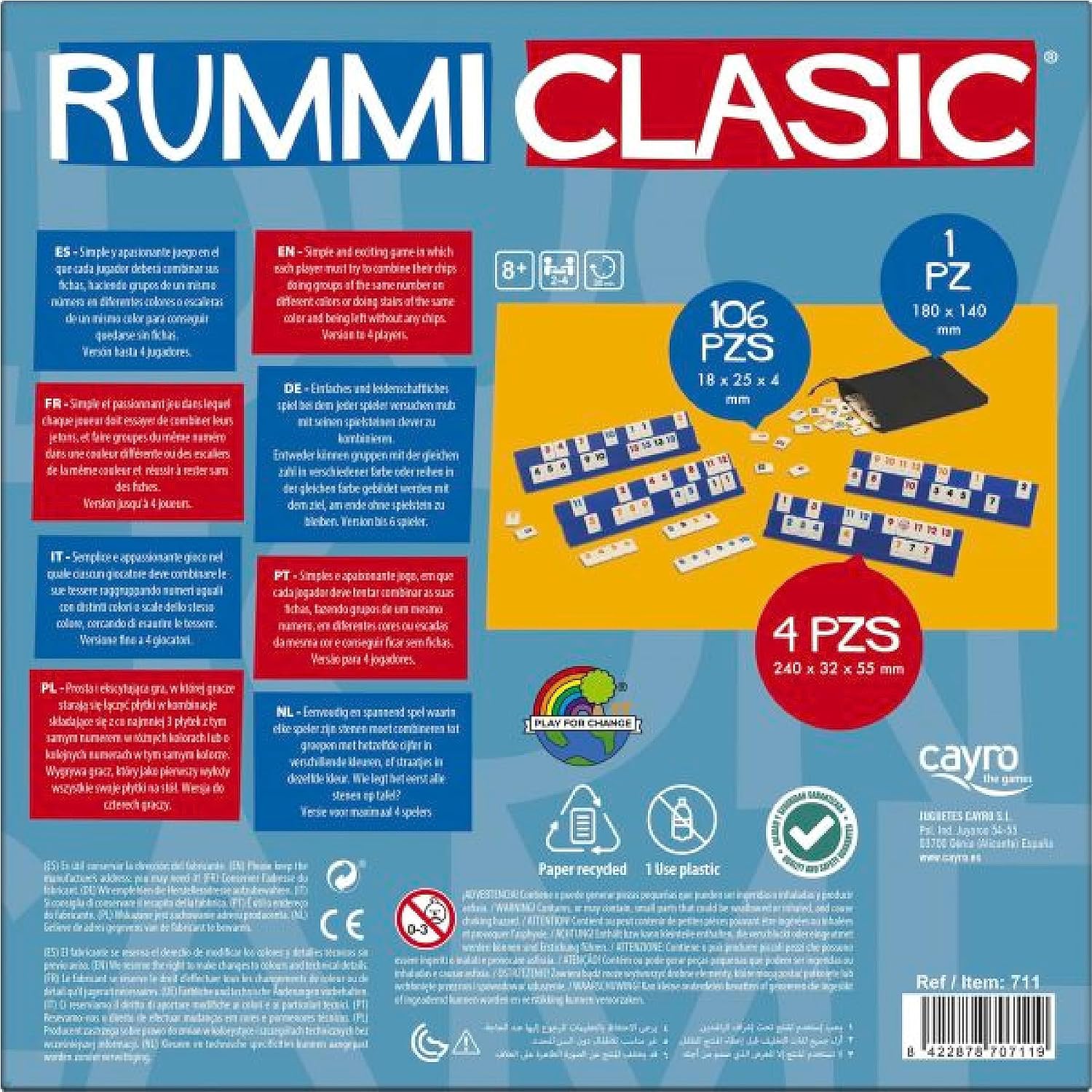 CAYRO Rummi — Jeu de société classique 106 pièces – Image 2