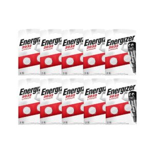 Energizer CR2032 - Piles Lithium 3 V - Paquet de 10 Blister de 2 Piles (Total 20 Piles)