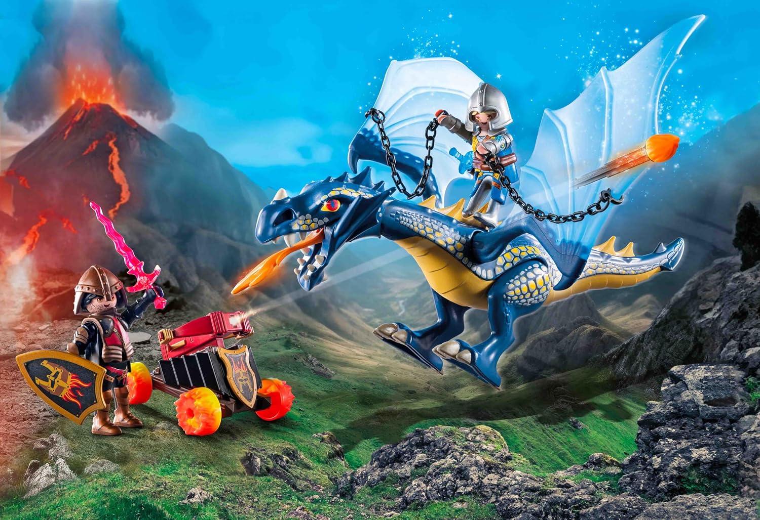 PLAYMOBIL Novelmore 71644 — Combattants avec Dragons et Canon – Image 3