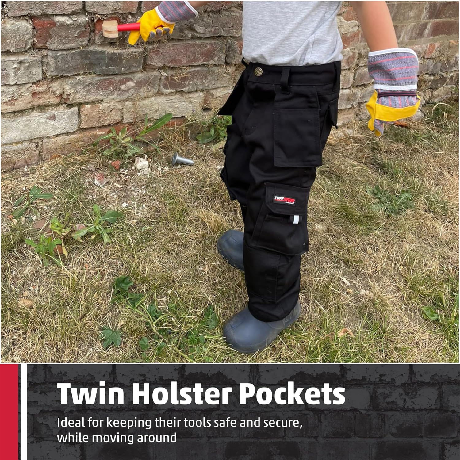 TuffStuff 711J-7/8 Pantalon de travail pour enfant, noir, 711J – Image 3