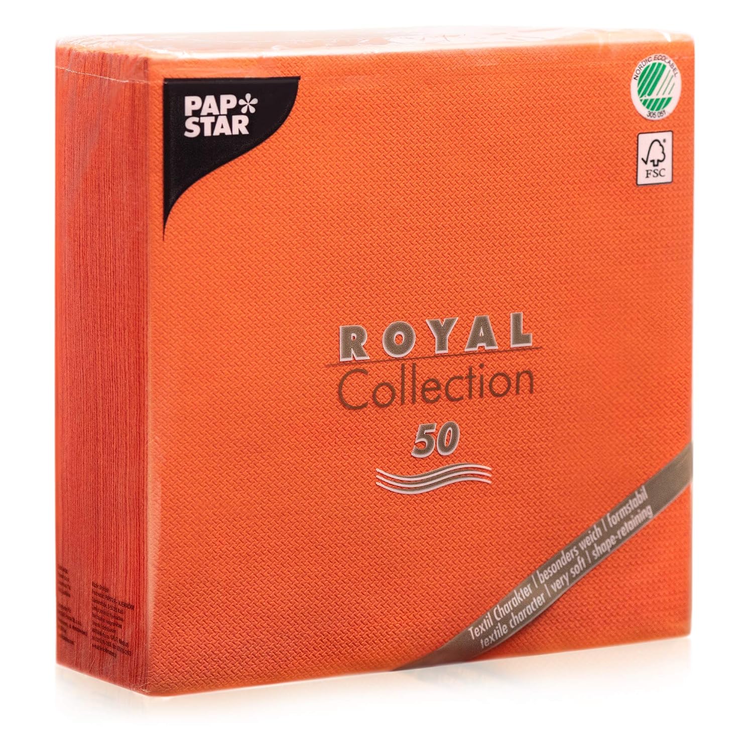PAPSTAR Royal Collection — Lot de 50 serviettes 40 x 40 cm