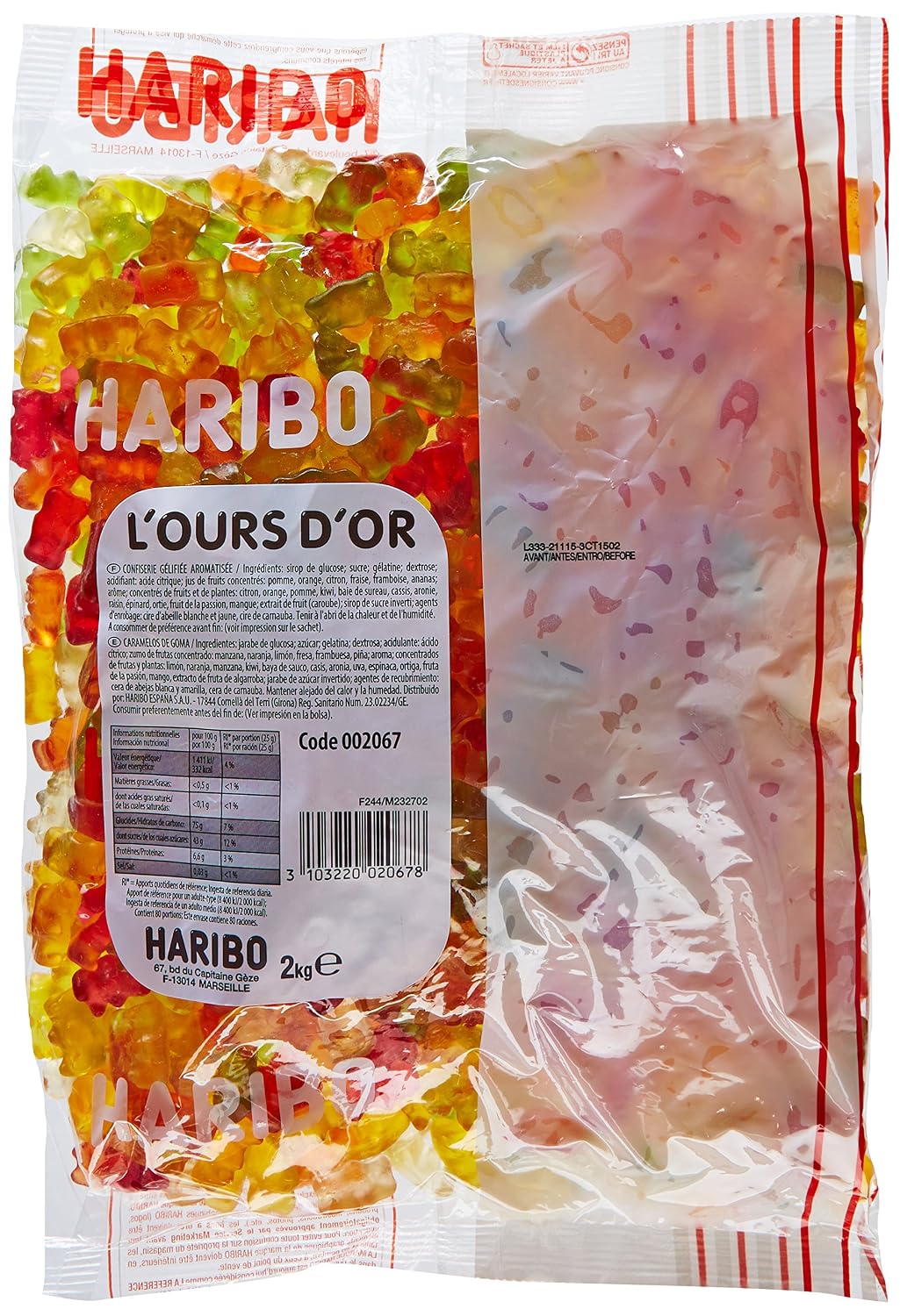 HARIBO L'Ours d'Or — Bonbons gélifiés en vrac 2 kg – Image 11