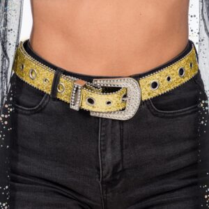 CHAKS — Ceinture femme strass 120 cm