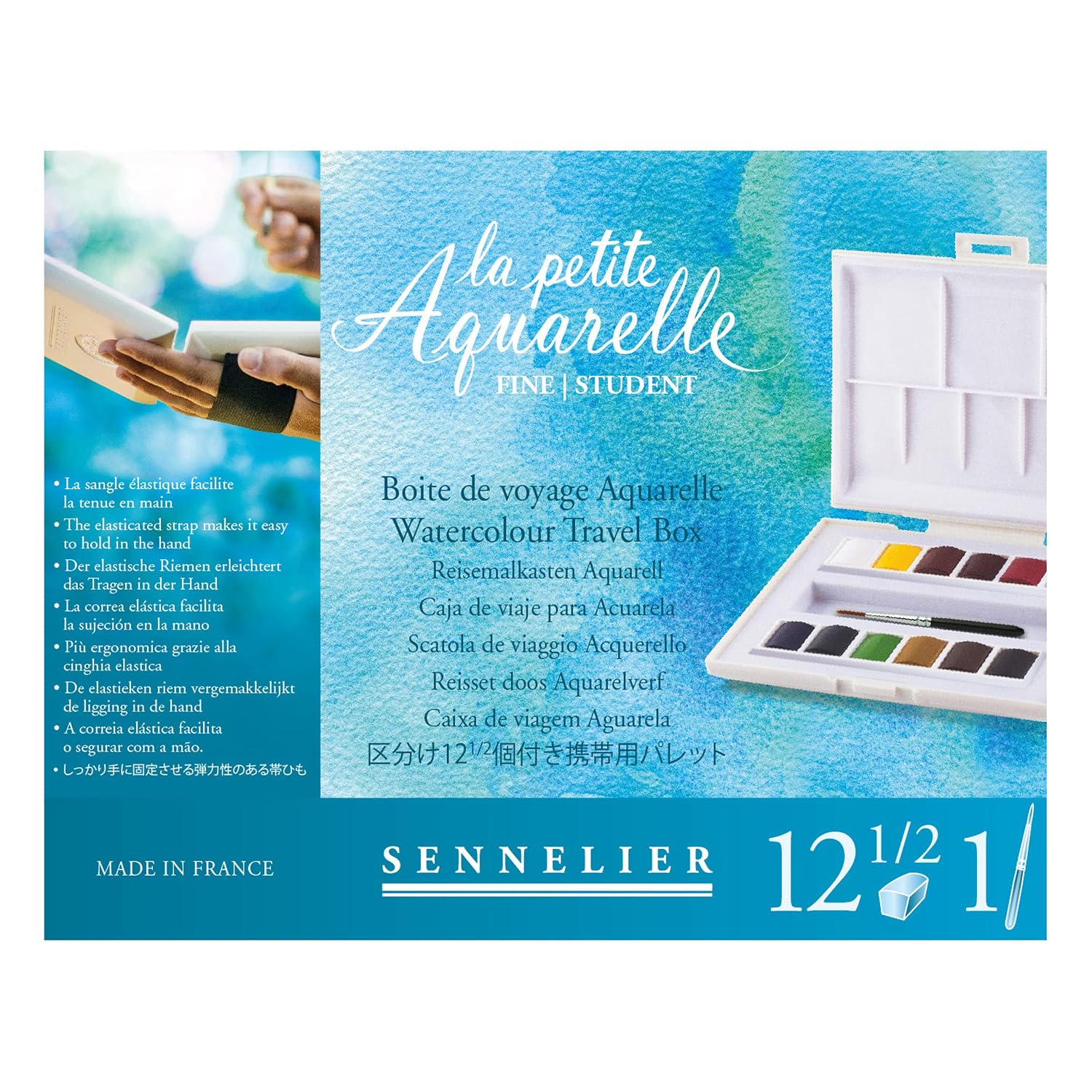 SENNELIER La Petite Aquarelle — Boîte de Voyage 12 demi-godets – Image 2