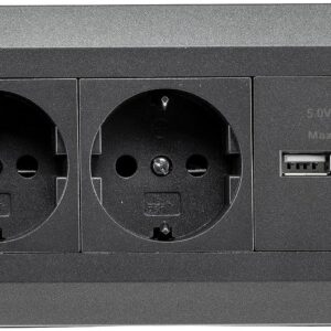 Alternative view of CHILITEC — Bloc multiprise d'angle 2 prises et 2 ports USB-A