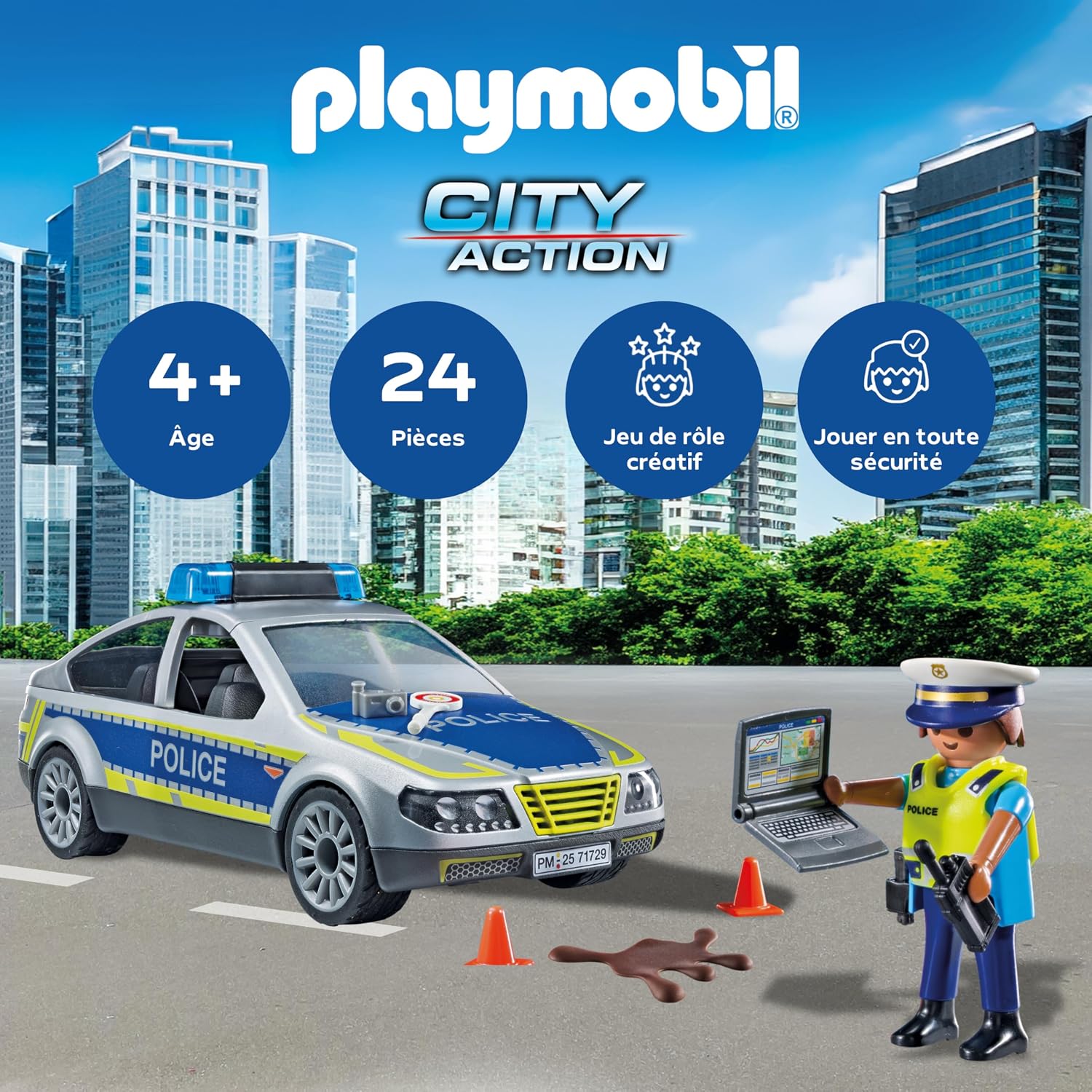PLAYMOBIL Action Heroes — Voiture de Patrouille de Police – Image 11
