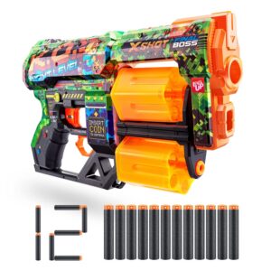 ZURU X-Shot Skins Dread — Pistolet à fléchettes 12 fléchettes