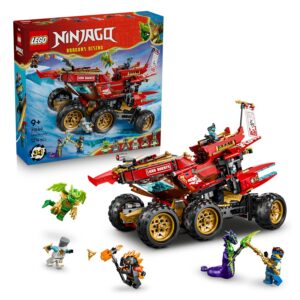 LEGO NINJAGO — Jouet ninja 3-en-1 bateau, voiture et moto