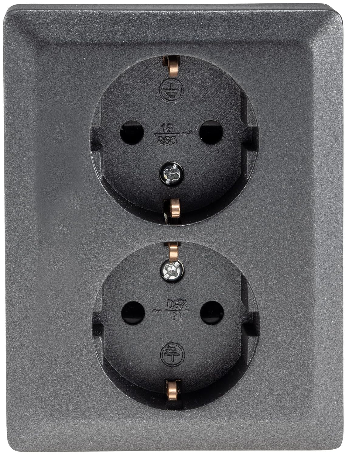 MILOS — Prise double encastrée 250 V 16 A anthracite – Image 6
