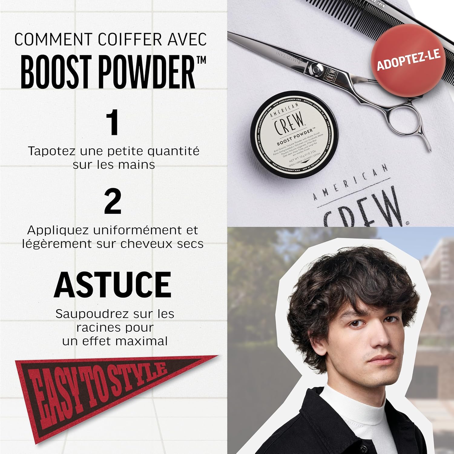 AMERICAN CREW Boost Powder — Poudre coiffante matifiante 20 g – Image 3