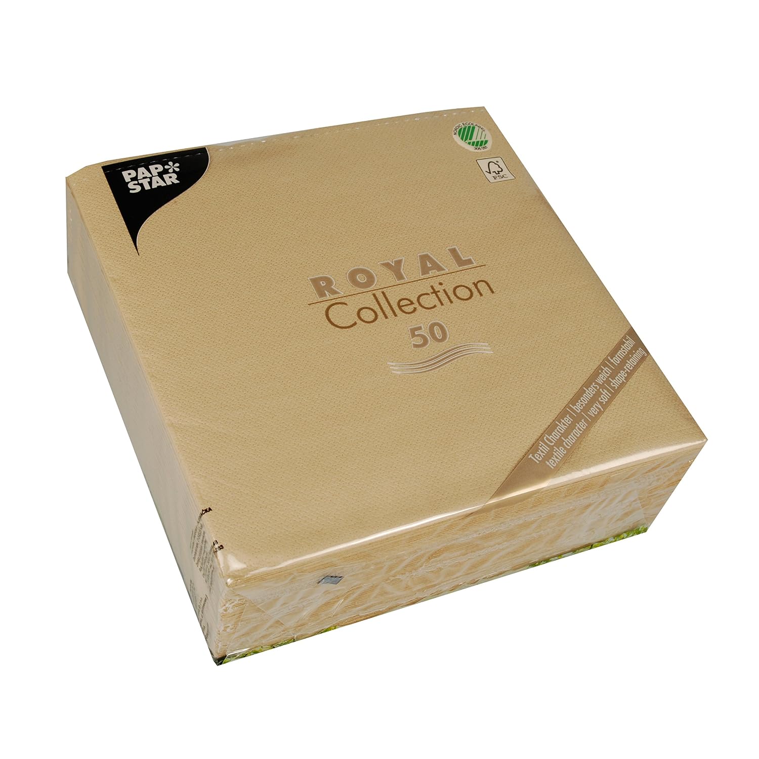ROYAL COLLECTION — Serviettes de table sable 40 x 40 cm x50