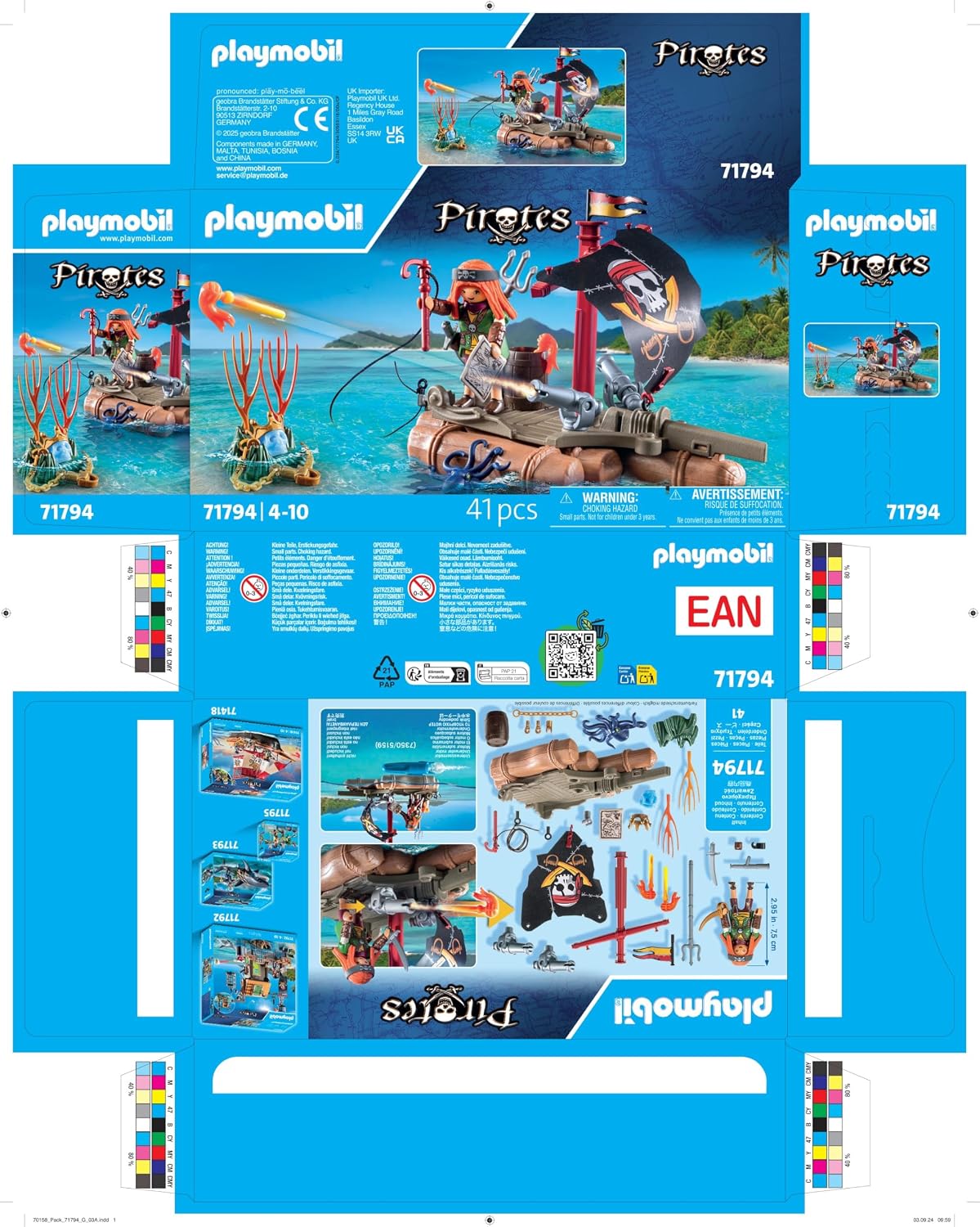 PLAYMOBIL Pirates — Radeau Pirate et Récupération de Trésor – Image 18