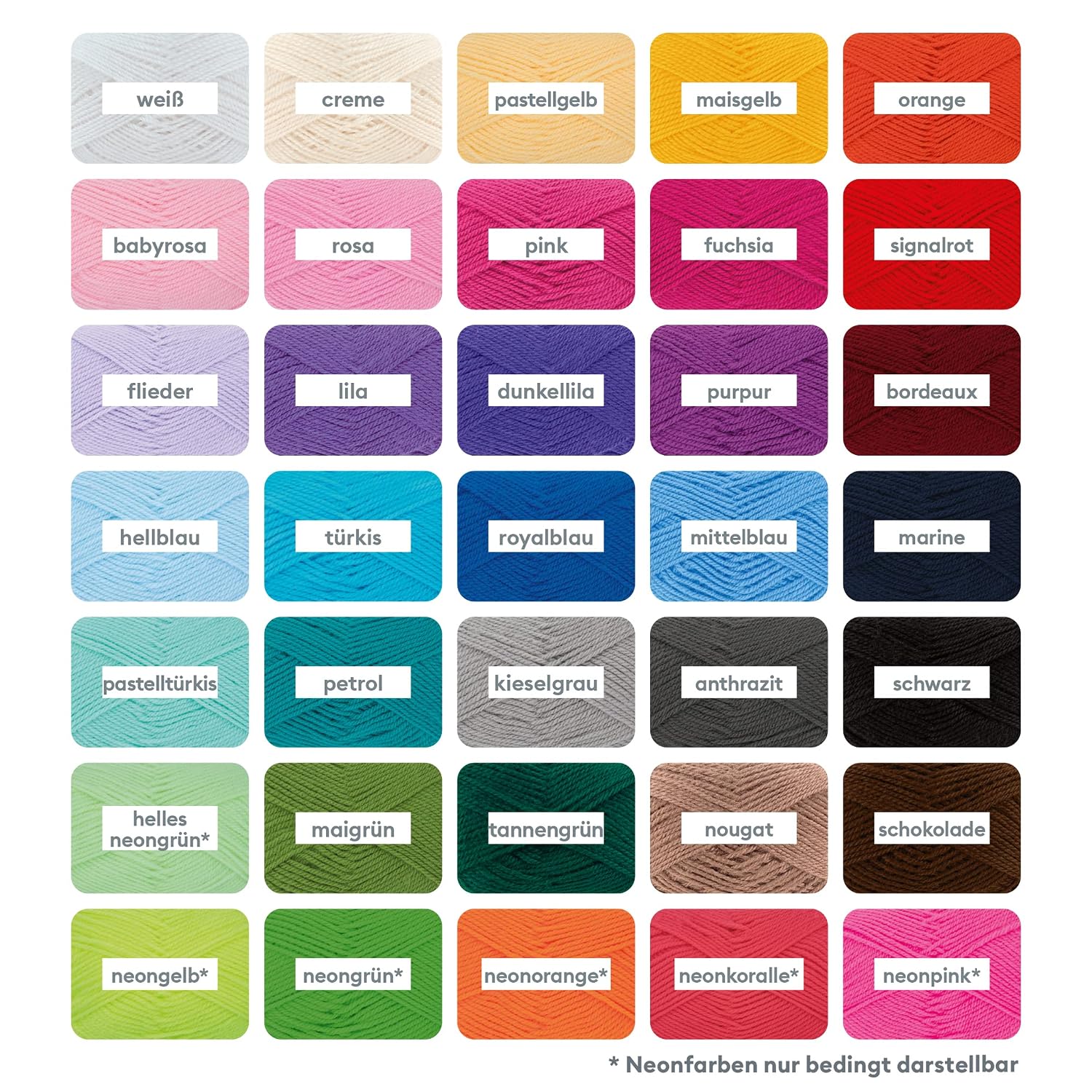 GRÜNDL Lisa Premium uni — Fil acrylique jaune 50 g – Image 9