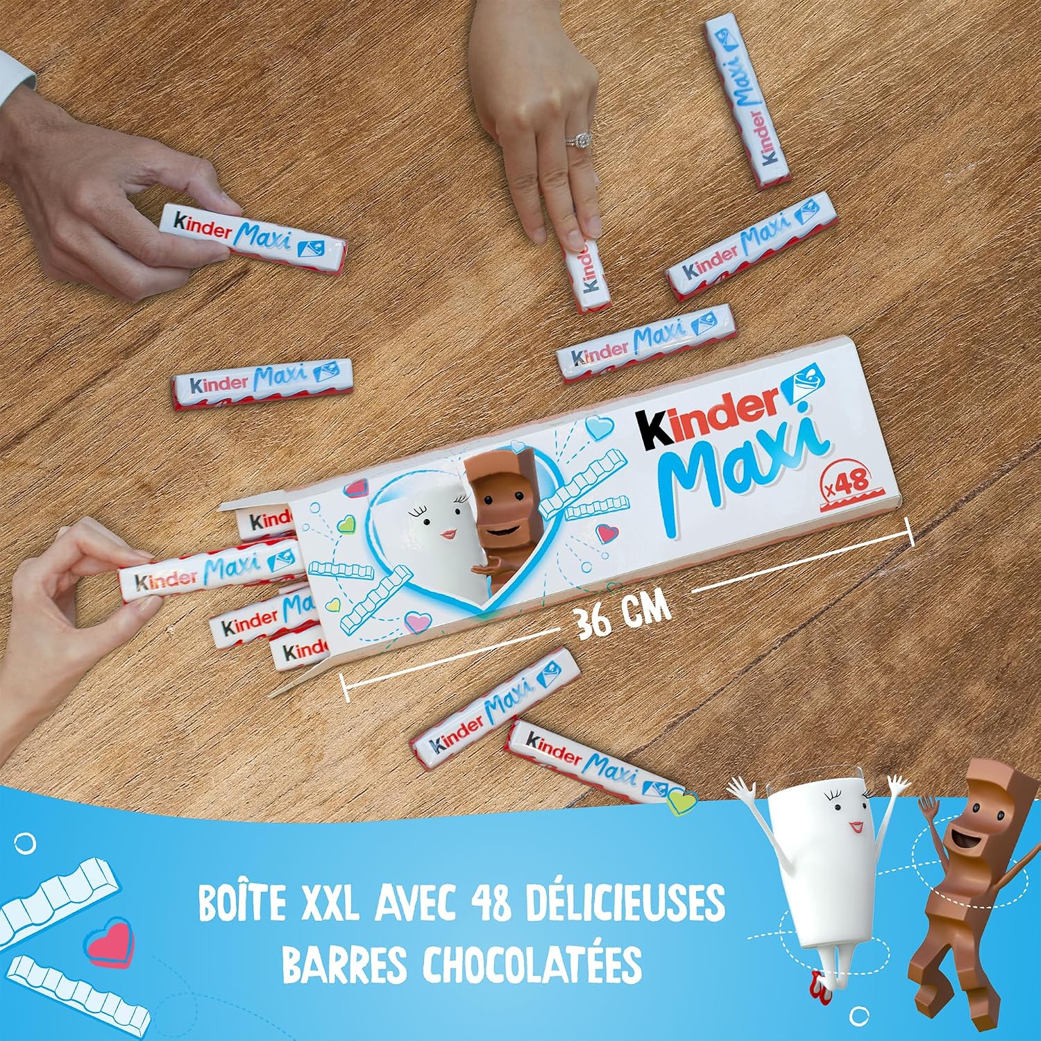KINDER — Barres de chocolat au lait 1 kg, lot de 48 x 21 g – Image 4
