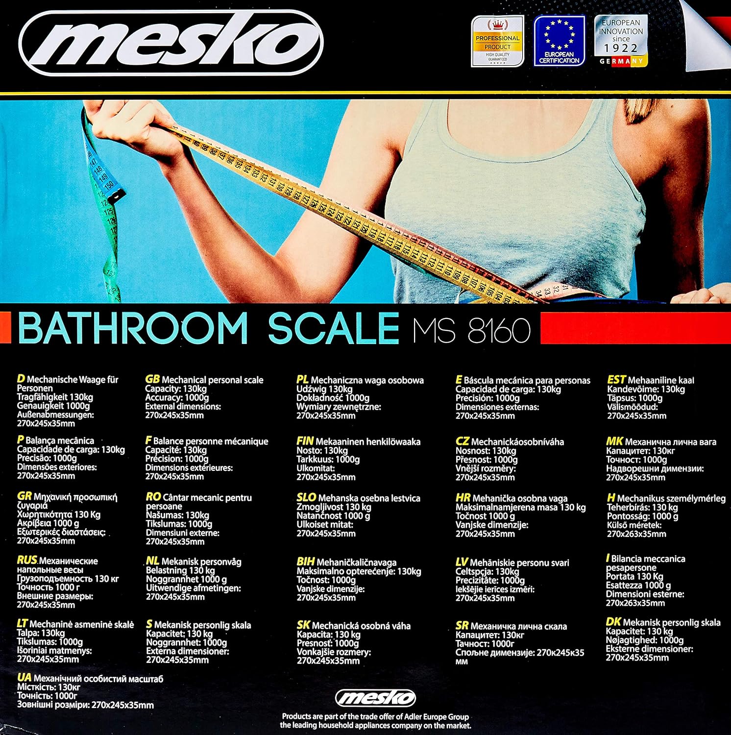 MESKO MS8160 — Pèse-personne mécanique 130 kg – Image 41