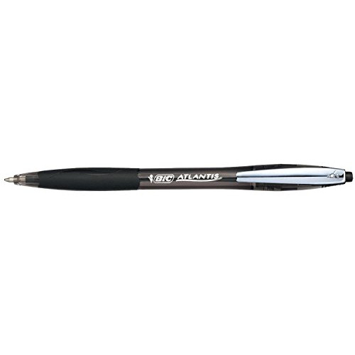 BIC Atlantis Soft — Stylos-bille rétractables pointe 1,0 mm x12