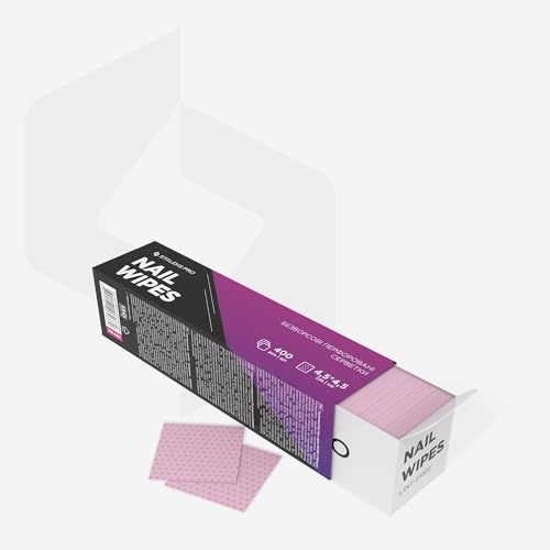 STALEKS — Lot de 400 lingettes non pelucheuses pour ongles