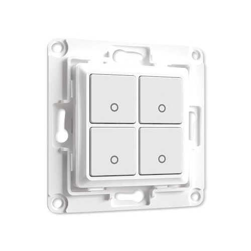 SHELLY — Interrupteur mural 4 boutons 8 x 8 cm