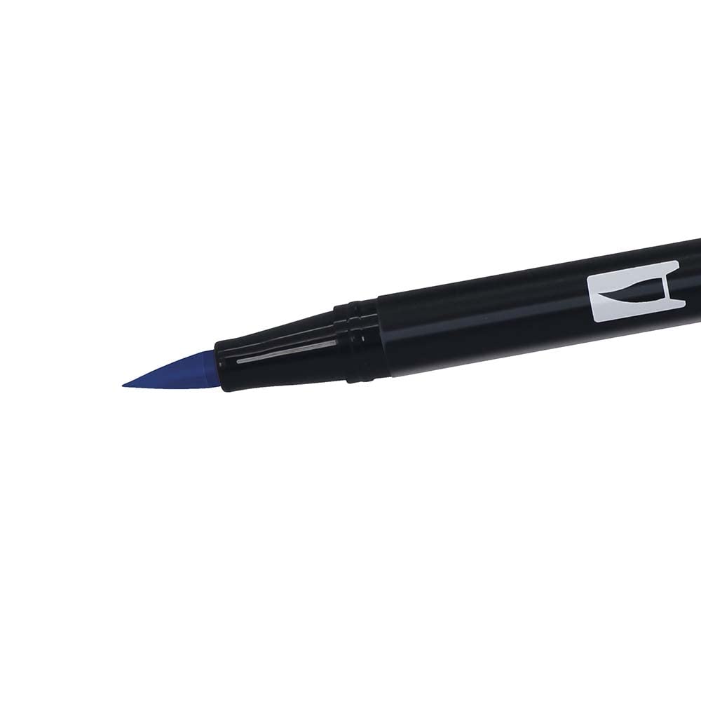 TOMBOW Dual Brush — Stylo double pointe pinceau bleu jet – Image 4