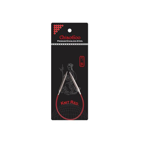 CHIAOGOO Knit RED — aiguille circulaire 23 cm 1,75 mm