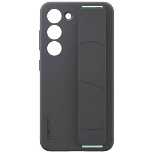 SAMSUNG — Coque silicone avec lanière pour Galaxy S23 noire