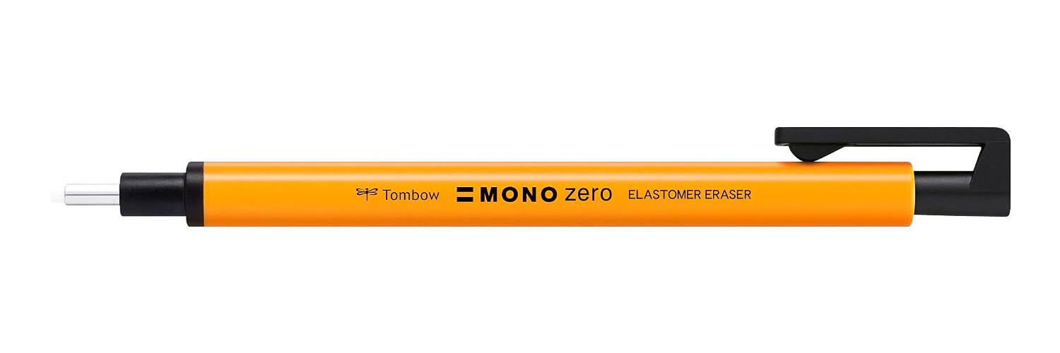 TOMBOW Mono Zéro — Gomme stylo pointe ronde orange
