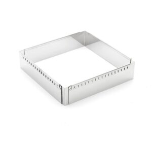 DE BUYER — Cadre à entremets carré extensible en inox 20-37 cm