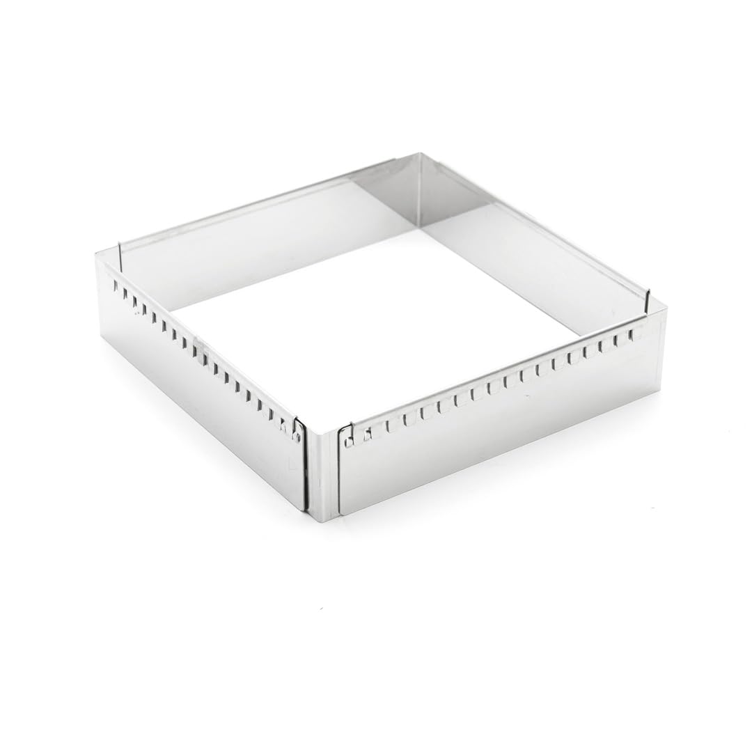 DE BUYER — Cadre à entremets carré extensible en inox 20-37 cm