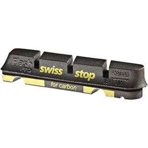 SWISSSTOP Flash — Kit de 4 patins de frein carbone noirs