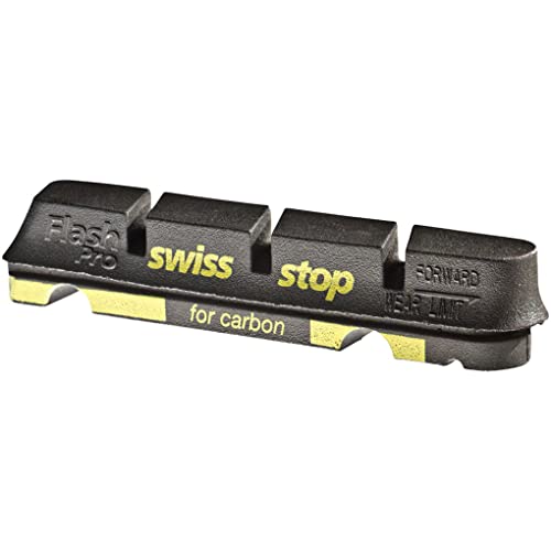 SWISSSTOP Flash — Kit de 4 patins de frein carbone noirs