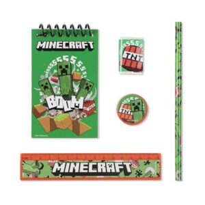 DISNEY — Ensemble de papeterie 5 pièces Minecraft