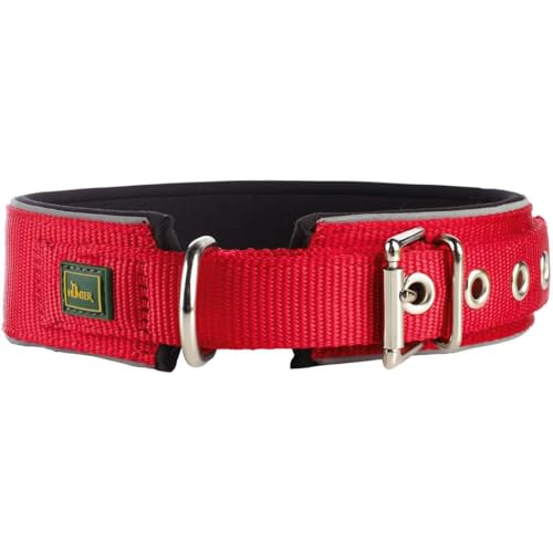 HUNTER Neoprene Reflect — collier pour chien rouge/noir