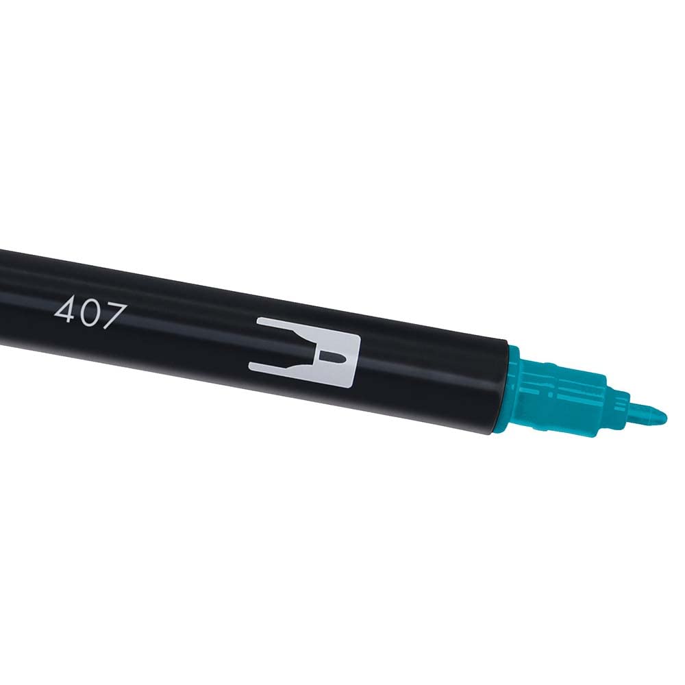 TOMBOW Dual Brush — Marqueur double pointe tiki teal – Image 3