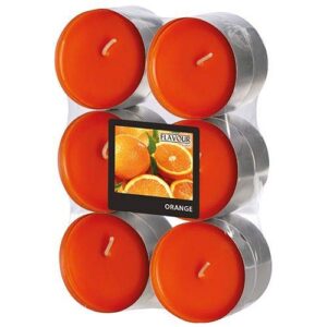 GALA Flavour — Lot de 12 bougies chauffe-plat parfumées orange