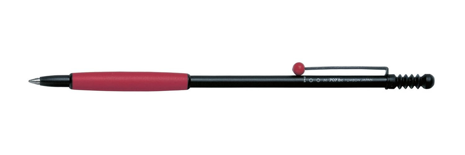 TOMBOW ZOOM 707 — Stylo-bille rétractable noir/rouge