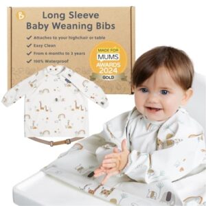 BIBaDO — Bavoir bébé à manches 6–36 mois Spaghetti Serengeti