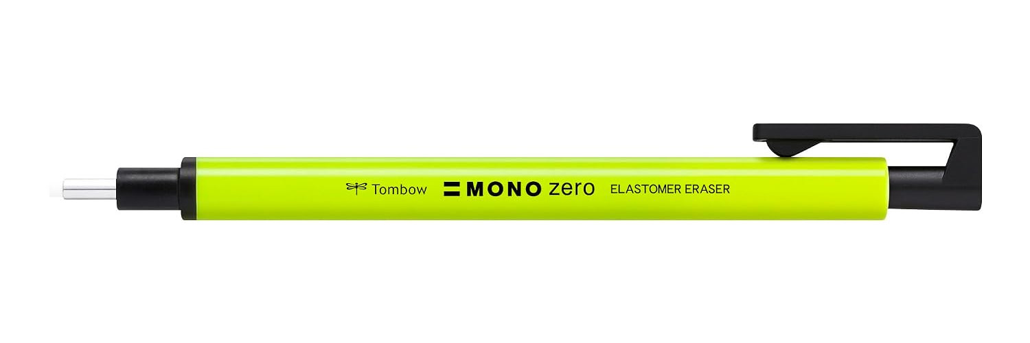 TOMBOW Mono Zéro — Gomme stylo pointe ronde jaune