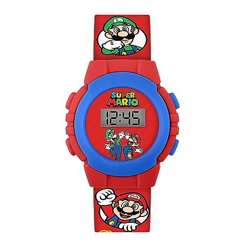 MARIO — Montre à quartz numérique garçon rouge