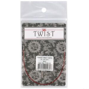 CHIAOGOO TWIST RED — Câble mini pour aiguilles circulaires 15 cm
