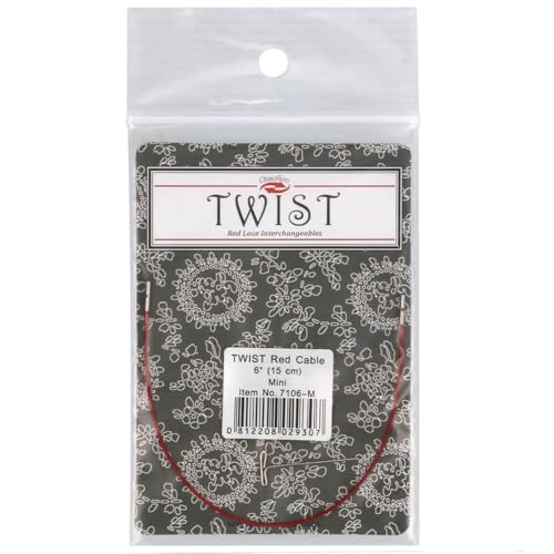 CHIAOGOO TWIST RED — Câble mini pour aiguilles circulaires 15 cm