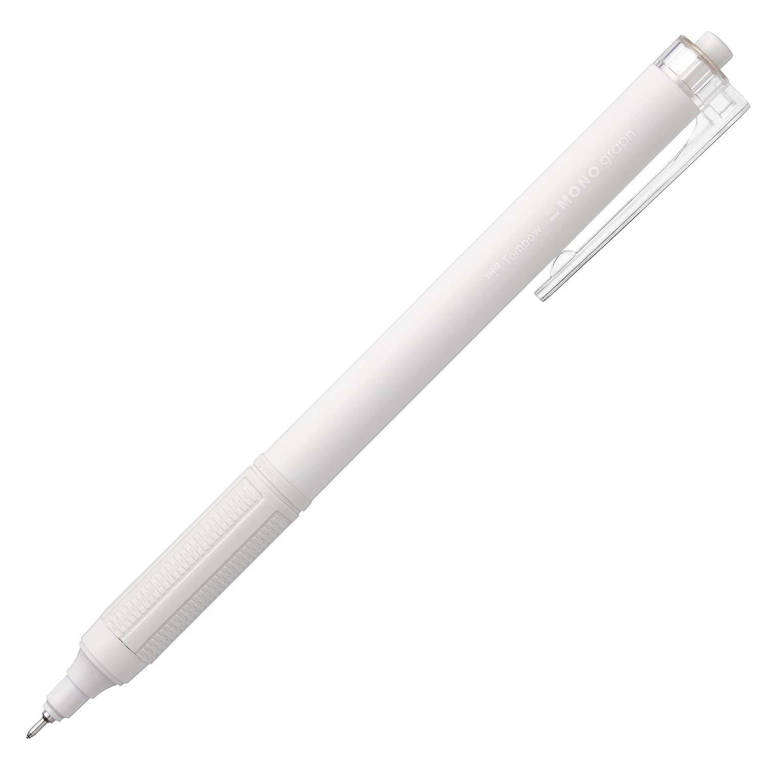 TOMBOW MONO graph Lite — Stylo à bille blanc fumé