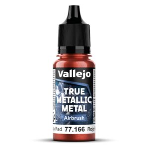 VALLEJO True Metallic — Peinture aérographe rouge rubis 18 ml