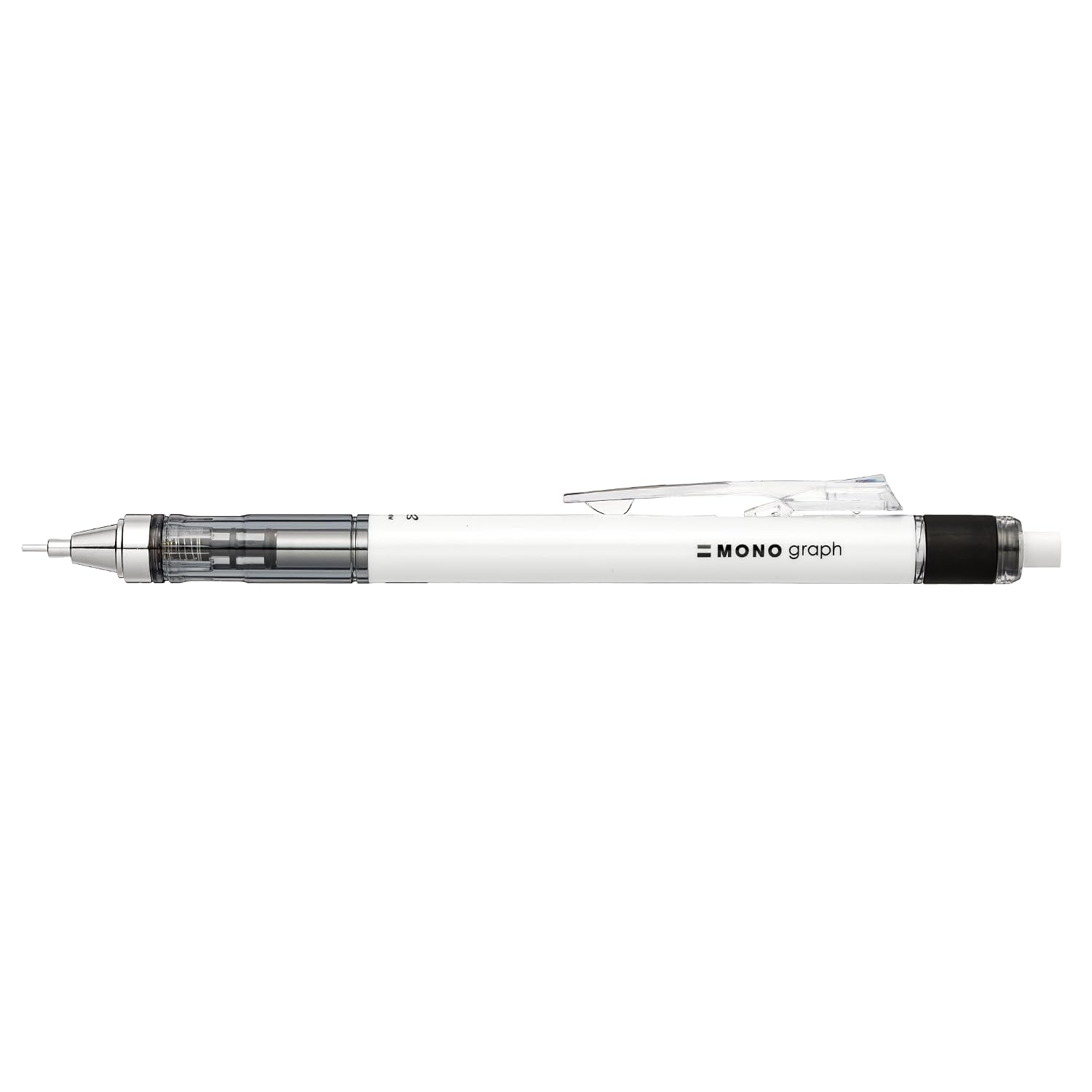 TOMBOW MONO graph — Porte-mines 0,7 mm blanc gomme intégrée