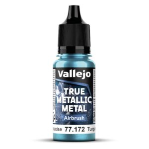 VALLEJO True Metallic — Peinture aérographe Hydra Turquoise 18 ml