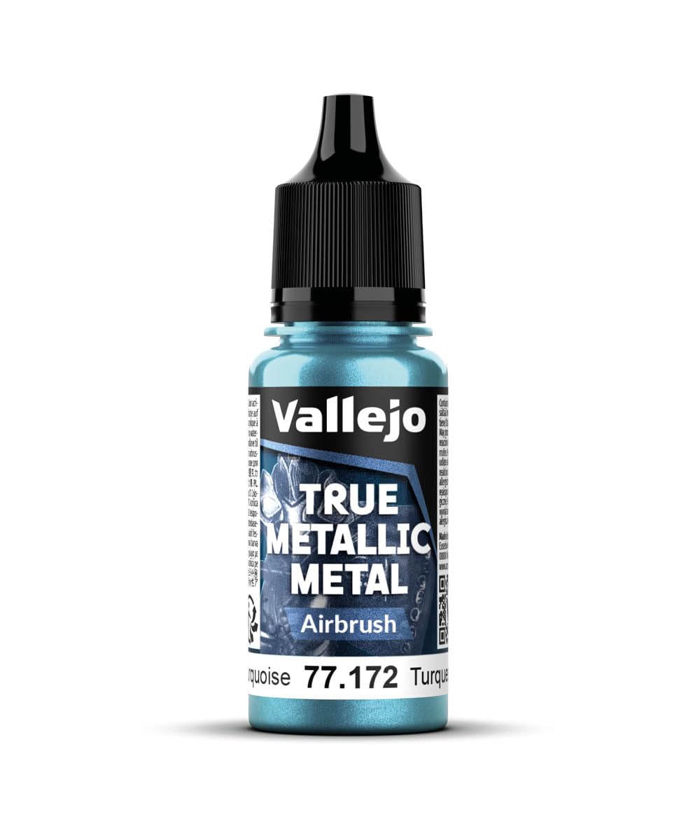VALLEJO True Metallic — Peinture aérographe Hydra Turquoise 18 ml