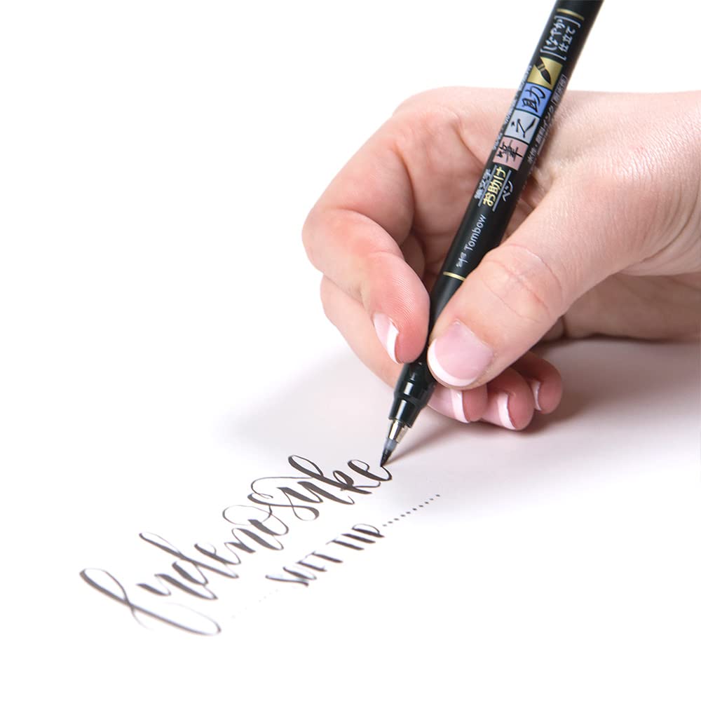 TOMBOW Fudenosuke — Stylo-feutre pointe souple noir – Image 5