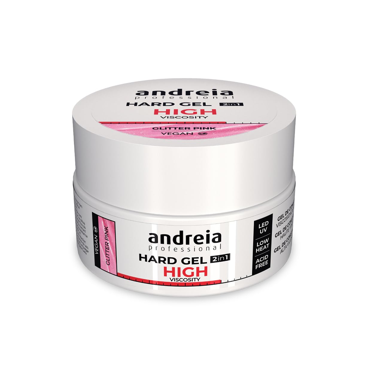 ANDREIA — Gel de construction pour ongles UV/LED rose 44 g